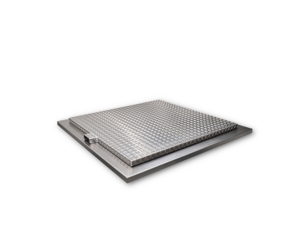 Deksel voor een put met een RVS rand